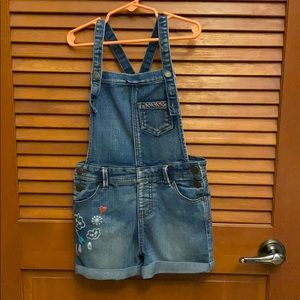 Cat & Jack girls small denim overalls